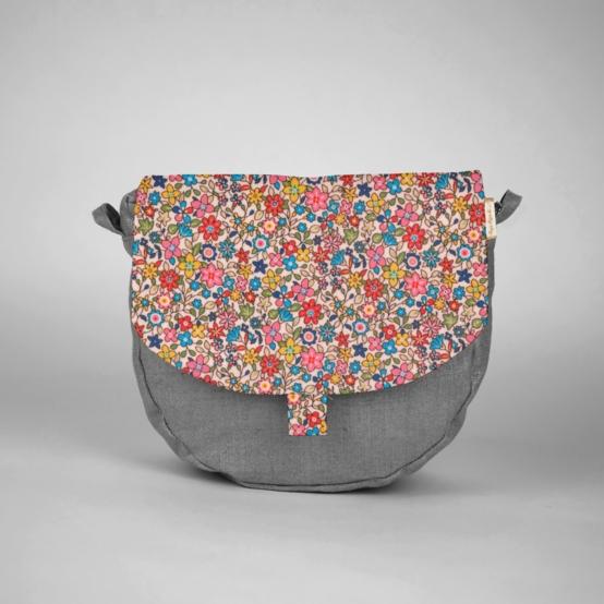 Flap of small shoulder bag mille et une fleurs