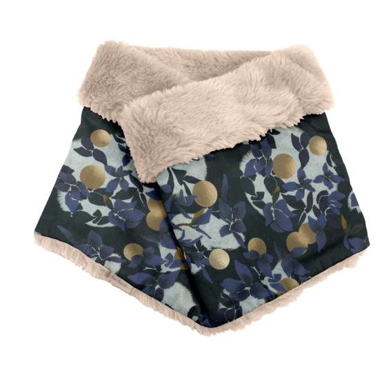 Adult Fur scarf snood flocon doré