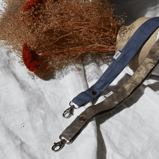 Lanyard necklace light denim