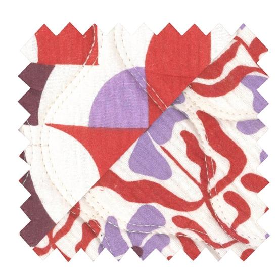Quilted fabric ex2646 lilac and rust poplin quilt