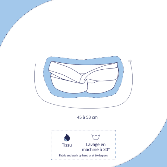 Children's double-breasted headband bleudana