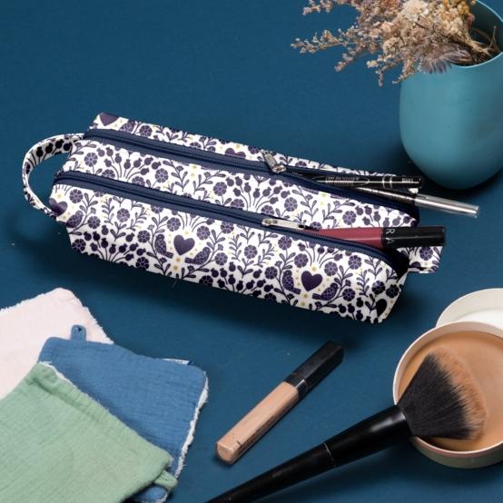 Double compartment school kit scandinavia bleu