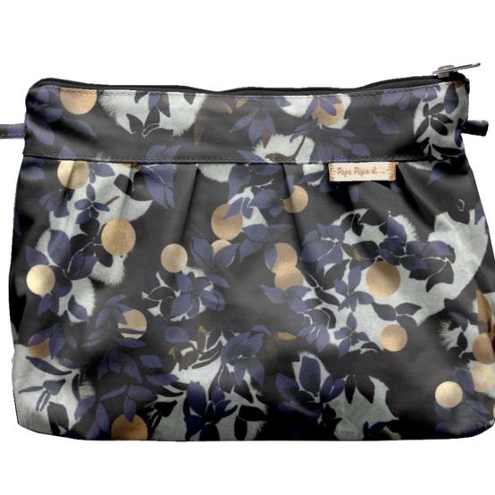 Pleated clutch bag flocon doré