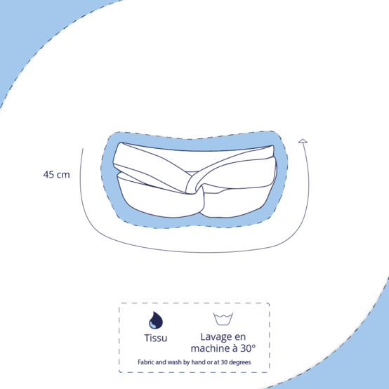 Children's double-breasted headband starry white english embroidery