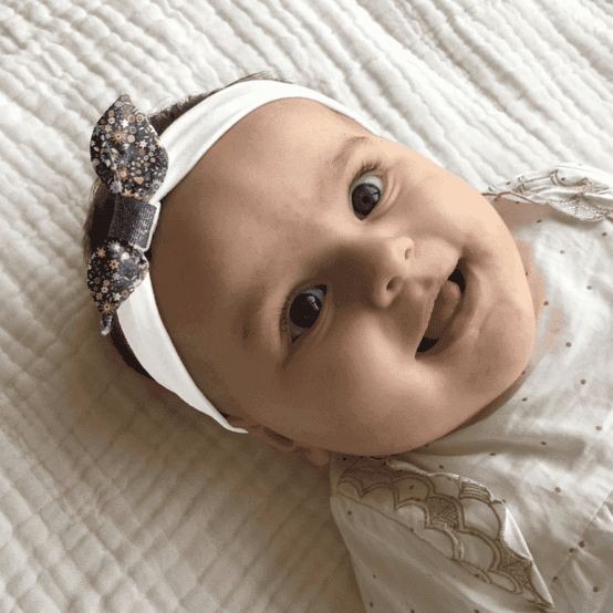 Jersey knit baby headband seventies