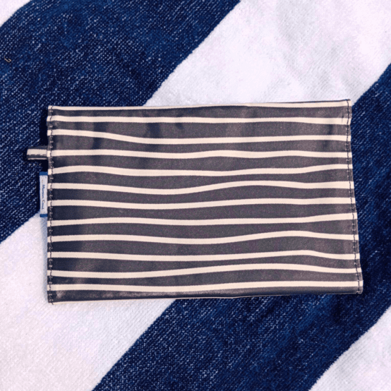Wallet striped  ivory navy