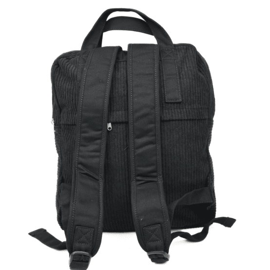 Foldable rucksack Gaby black large corduroy