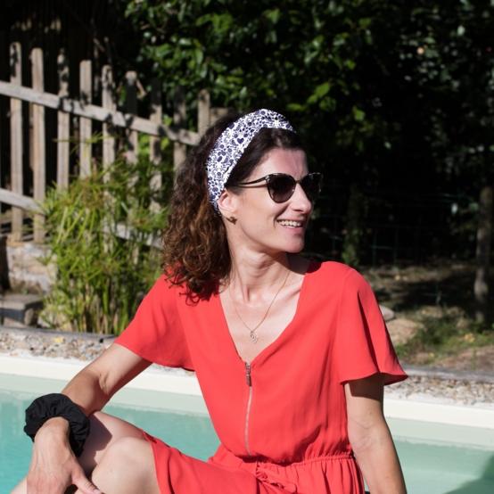 crossed headband scandinavia bleu