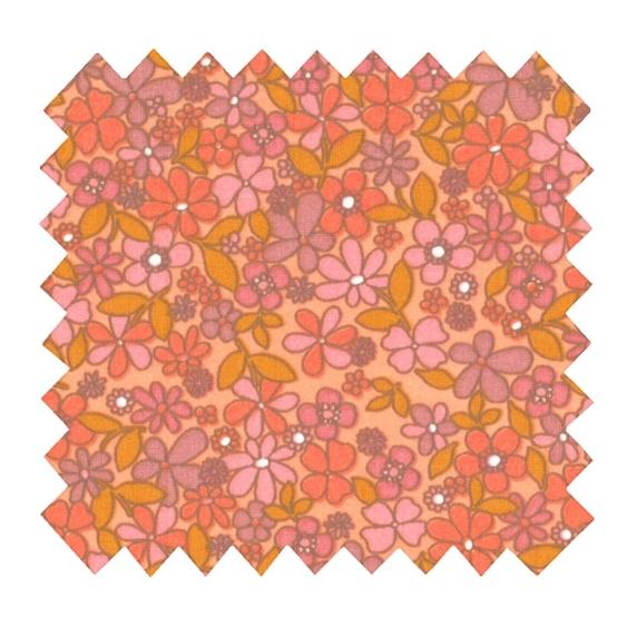 Cotton fabric ex2568 coral flower