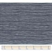 Cotton veil fabric striped silver dark blue