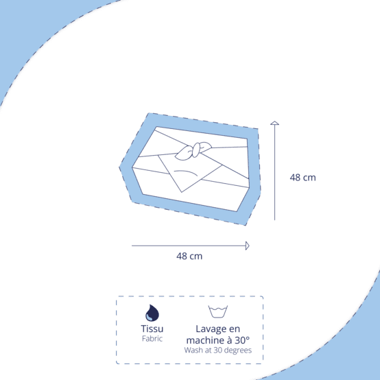 Furoshiki medium 48x48 ballet merveilleux