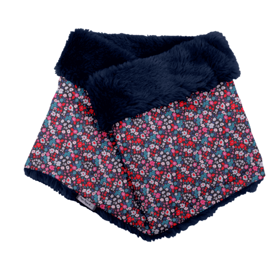 Adult Fur scarf snood romance fleurie