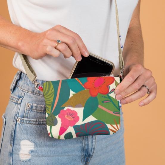 Tiny coton clutch bag fleurs des iles