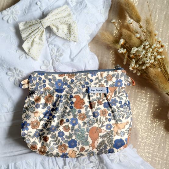 Mini Pleated clutch bag comptine enchantée