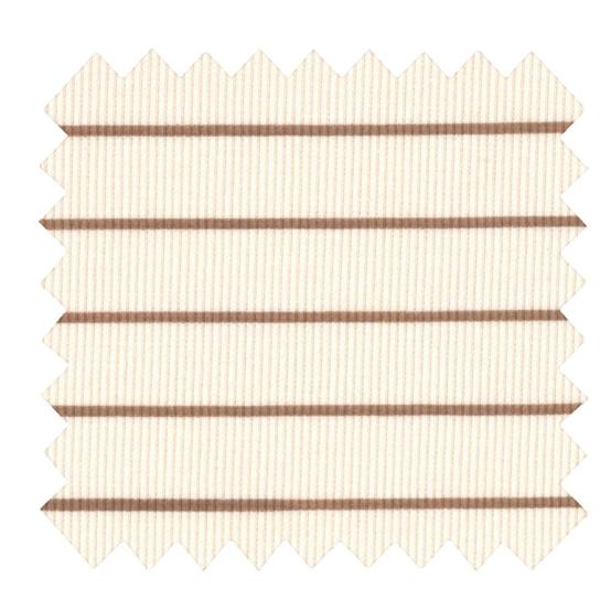 Jersey fabric ribbed caramel stripes