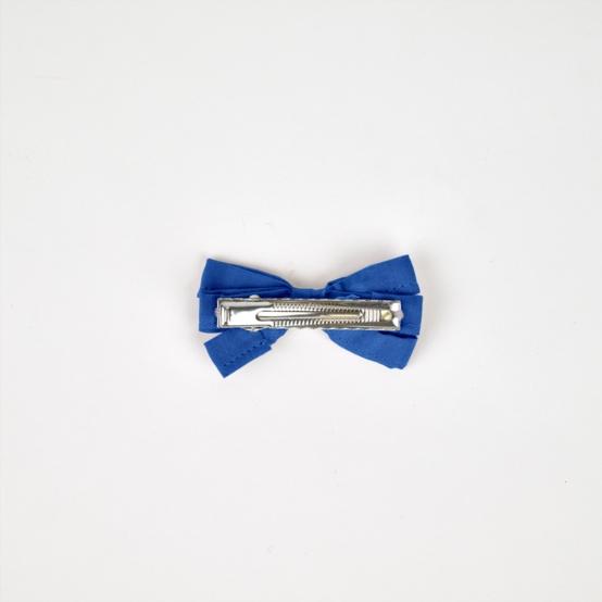 Ribbon bow hair slide navy blue