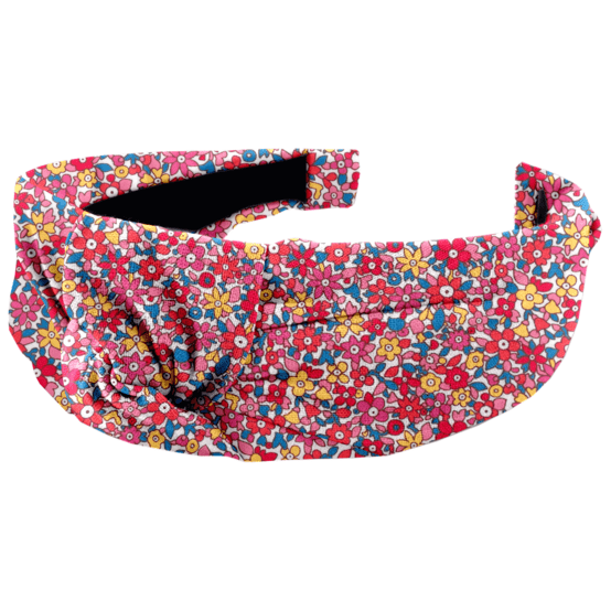 Large Crossed Headband cocktail de fleurs