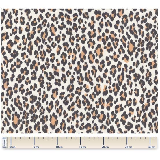 Cotton fabric leopard