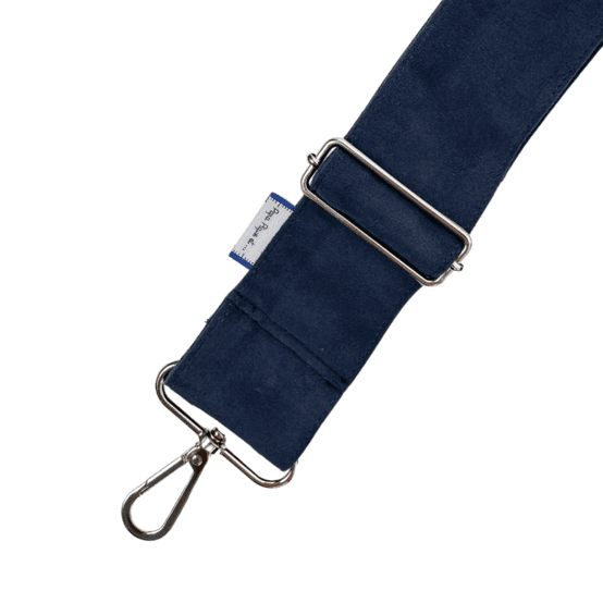 Wide shoulder strap suédine marine