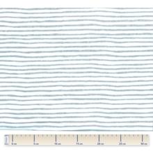 Cotton fabric striped blue gray glitter