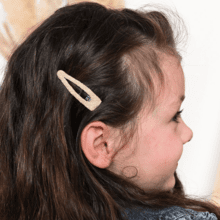 Fabric hair clip  glitter linen