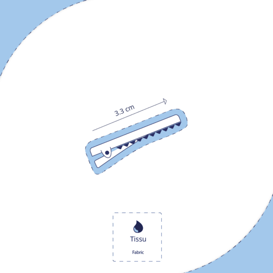 Mini bow tie clip gaze pois or kaki