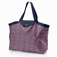 Tote bag with a zip romance fleurie