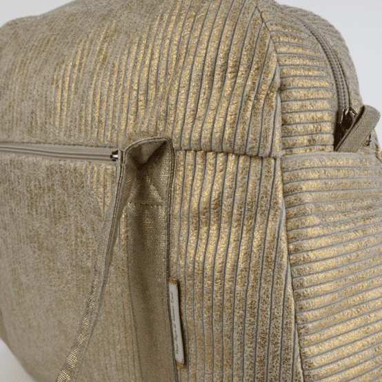 Bowling bag  gold large corduroy