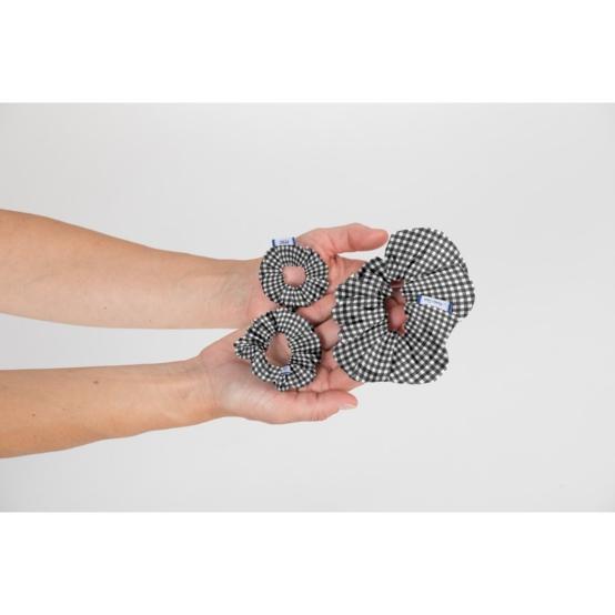 Mini Scrunchie vichy noir
