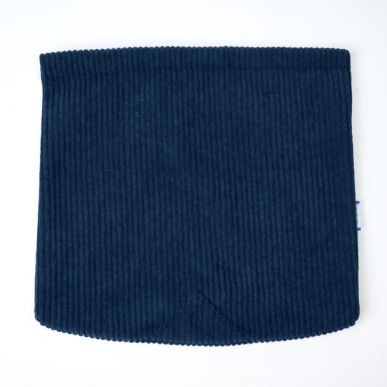 Square flap of saddle bag  large navy orduroy 