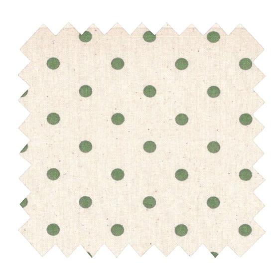 Cotton fabric ex2656 green polka dots