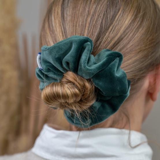 Scrunchie fir green velvet