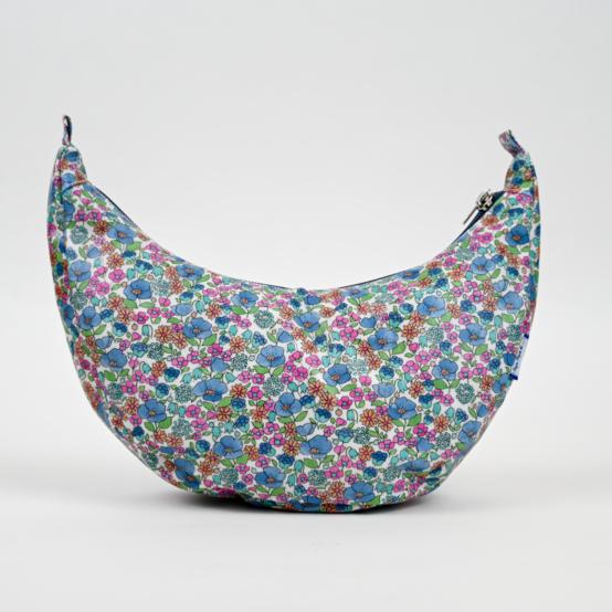 Half-moon bag pastel fleuri