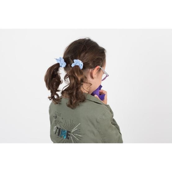 Mini Scrunchie sky blue gingham