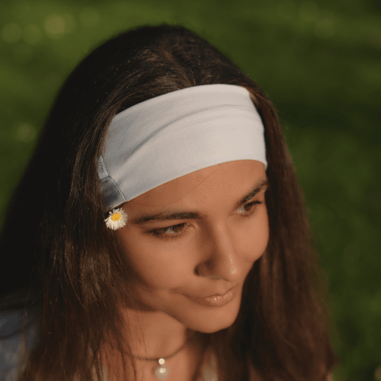 Stretch jersey headband  white