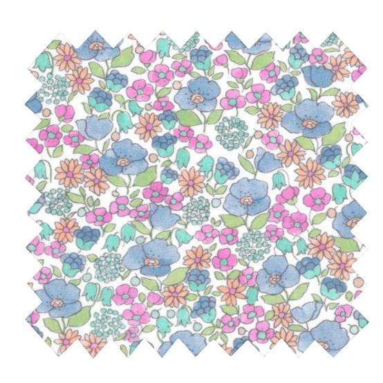 1 m fabric coupon pastel fleuri