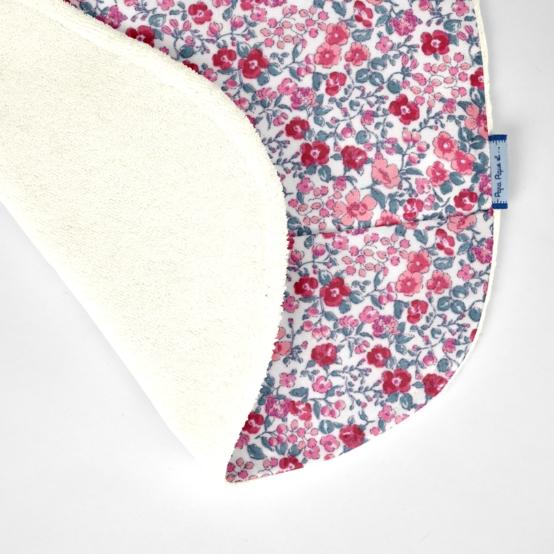 Coated fabric bib rose grenadine