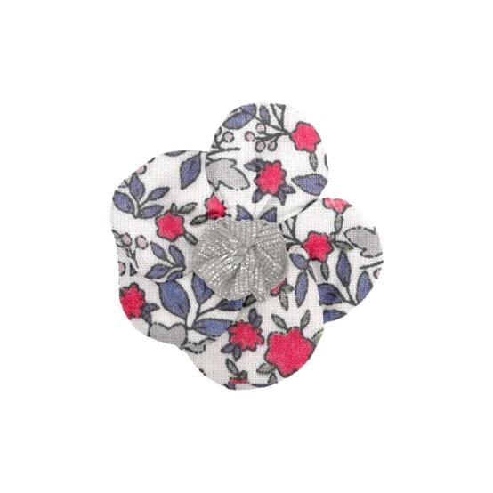 Mini Flower petal hair slide serenade rouge gris