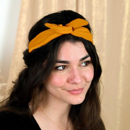 Wire headband retro ochre