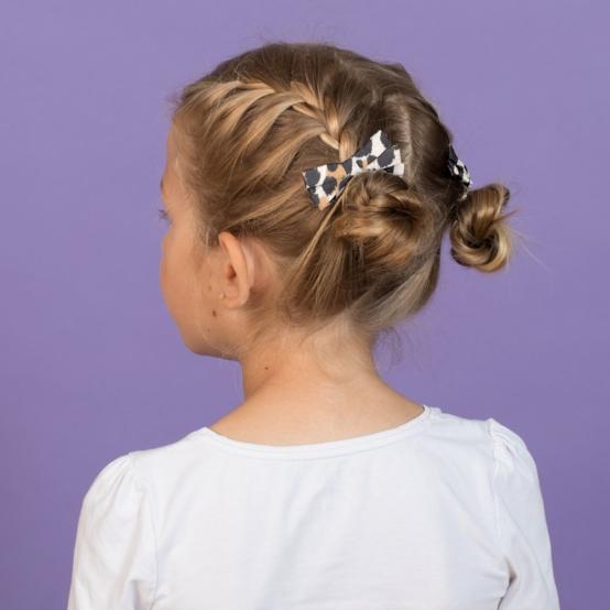 Ribbon hair slide leopard