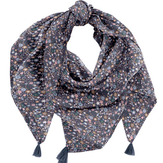 Pom pom scarf seventies