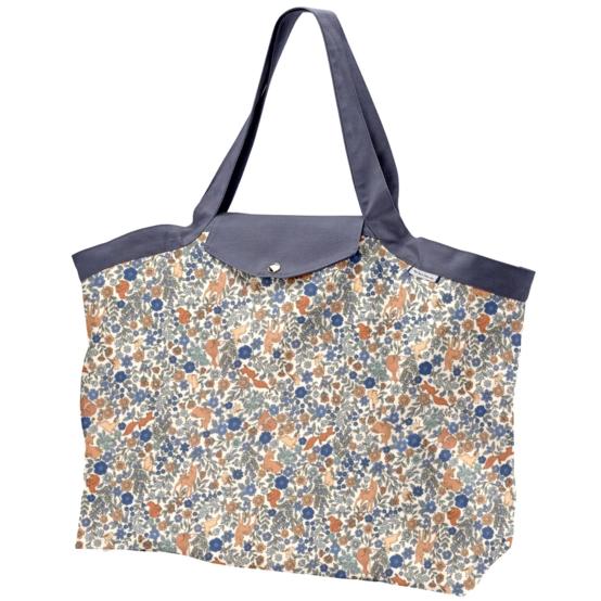 Tote bag with a zip comptine enchantée
