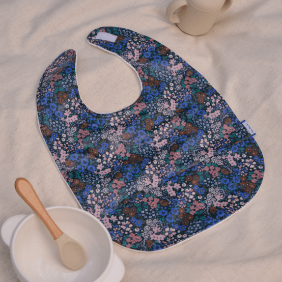 Coated fabric bib monet lilas