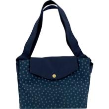 Tote bag with a zip bulle bronze marine