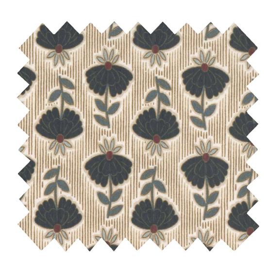 Coated fabric ex2579 navy ochre shanti