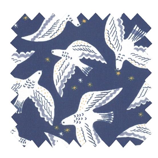 Cotton fabric ex2614 night swallows