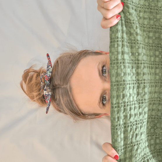 Bunny ear Scrunchie jardin d'aurore