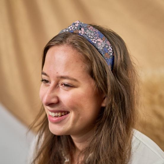 Large Crossed Headband monet lilas