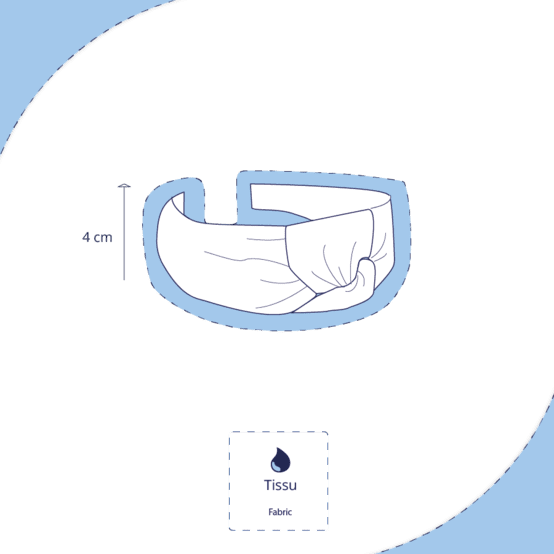 Large Crossed Headband starry white english embroidery 