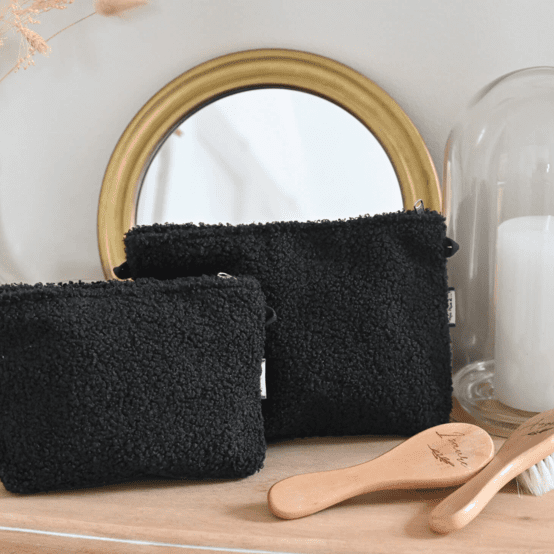 Tiny coton clutch bag moumoute noire
